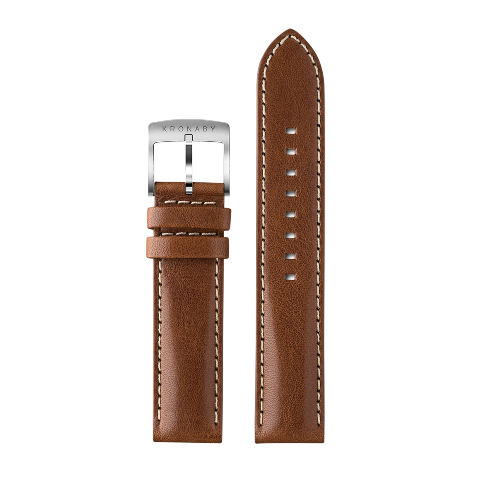 Bargain Swiss Rubber Coated With Leather Strap 20 mm Watch Strap 1512803_K0011016 main image 0