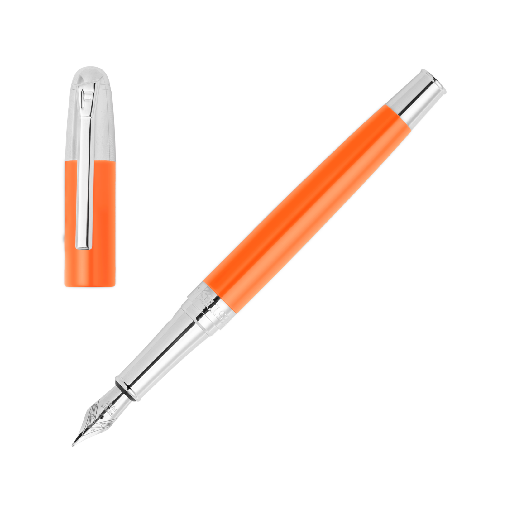 Stylo Plume Bayard Karting Orange Translucide - Occasion - Plume Acier - Système à Cartouches