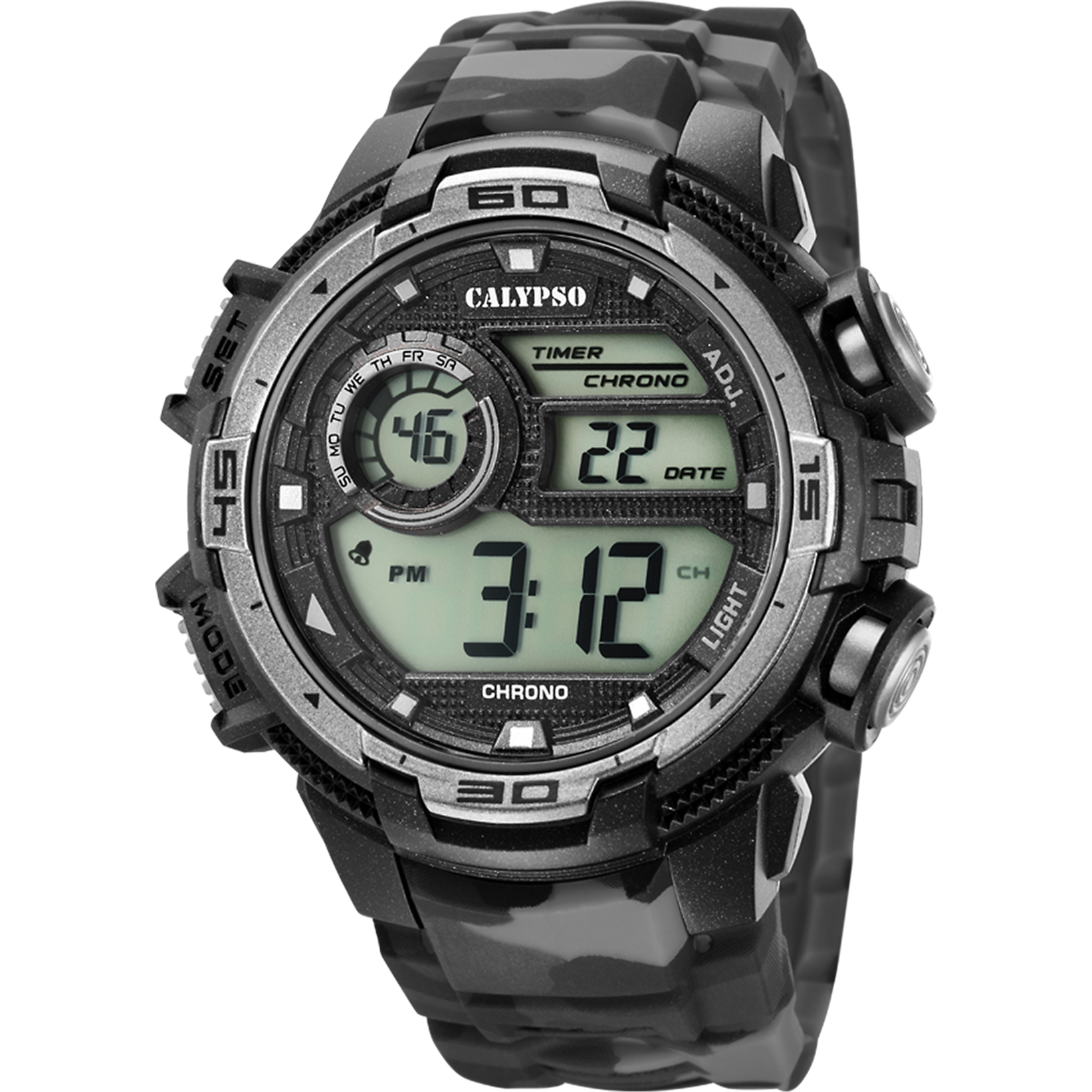 Reloj Calypso X-Trem Hombre digital con luz K5810/4 correa caucho