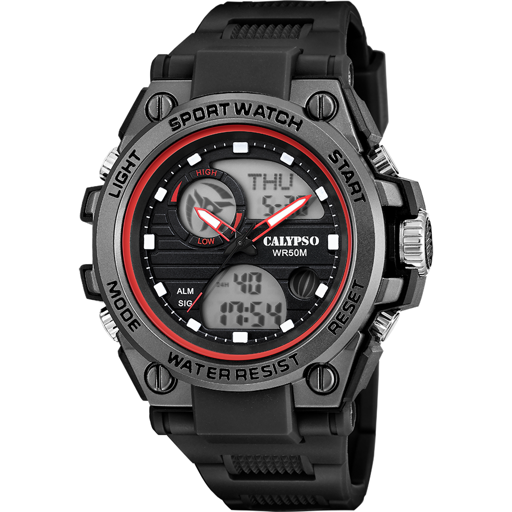 Calypso Orologio Digitale Unisex Color Splash - K5841/5, Sportivo, Resistente 10 Bar, Cinturino In Plastica