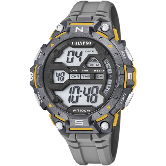 Reloj Calypso Digital For Man K5815/3 Negro Correa De Caucho, Hombre