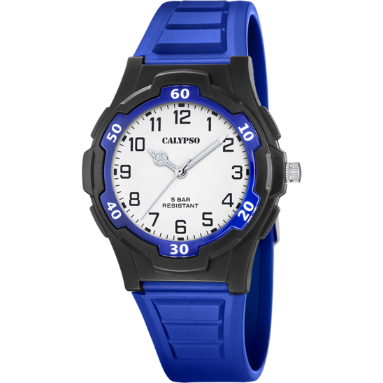 Reloj Calypso K5878/1 Blanco Correa De Caucho, Hombre