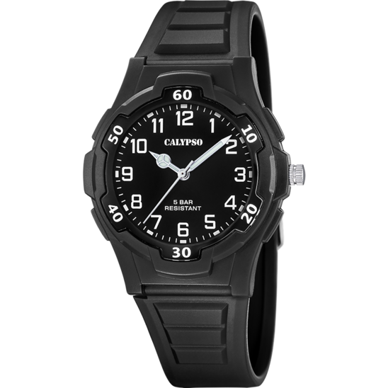 Reloj Calypso K5878/4 Negro Correa De Caucho, Hombre