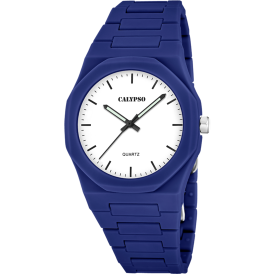 Reloj Calypso Street Style K6080/4 Blanco Correa De Caucho, Unisex