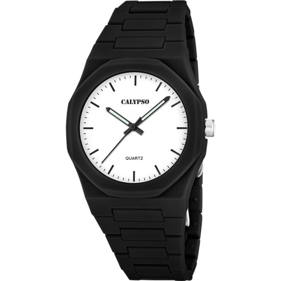 Reloj Calypso Street Style K6080/5 Blanco Correa De Caucho, Unisex