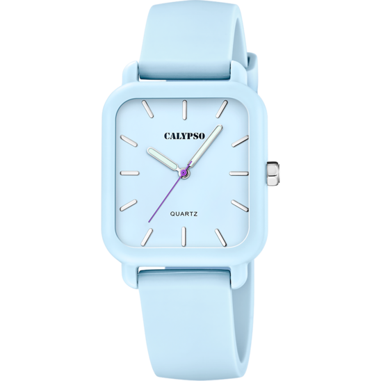 Reloj Calypso Trendy K6086/3 Azul Correa De Silicona, Mujer