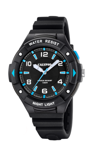 Calypso - Orologio da uomo K5843/4 Street Style cassa in gomma multi cinturino in gomma nero