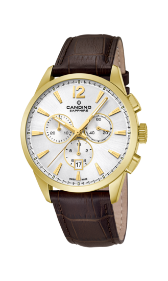 Silberner MännerSchweizer Uhr CANDINO CHRONOS. C4518/E