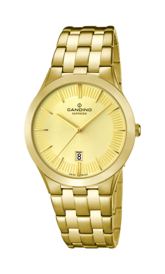 Goldener MännerSchweizer Uhr CANDINO COUPLE. C4541/2