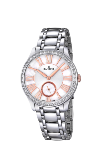 Swiss Women's CANDINO watch, white. Collection LADY CASUAL. C4595/1