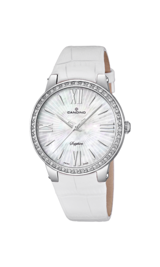 Witte Dames Zwitsers Horloge CANDINO LADY CASUAL. C4597/1