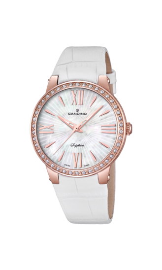 Swiss Women's CANDINO watch, white. Collection LADY CASUAL. C4598/1