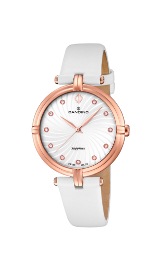 Witte Dames Zwitsers Horloge CANDINO LADY ELEGANCE. C4600/3