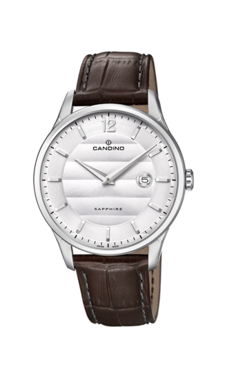 Zilveren Heren Zwitsers Horloge CANDINO GENTS CLASSIC TIMELESS. C4638/1
