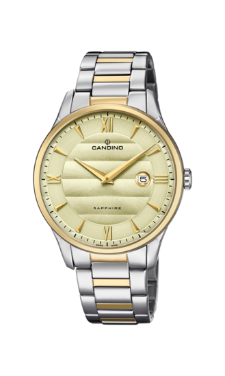 Swiss Men's CANDINO watch, golden. Collection GENTS CLASSIC TIMELESS. C4639/2