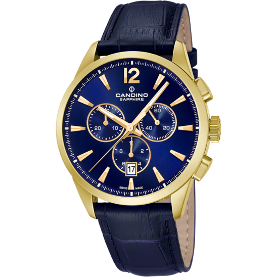 Reloj Suizo CANDINO para hombre, colección CHRONOS color Azul C4518/F