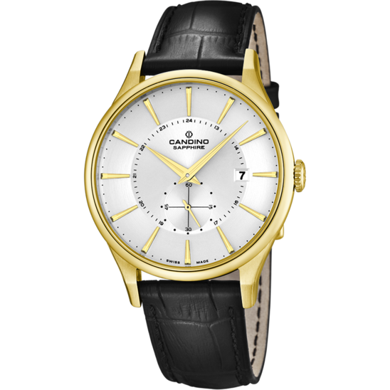 Reloj Suizo CANDINO para hombre, colección GENTS CLASSIC TIMELESS color Blanco C4559/1
