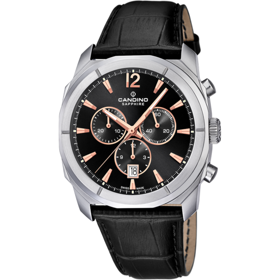 Reloj Suizo CANDINO para hombre, colección CHRONOS color Negro C4582/6