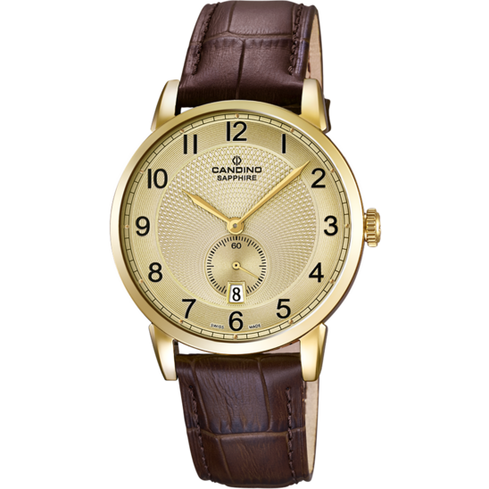 Gouden Heren Zwitsers Horloge CANDINO COUPLE. C4592/3