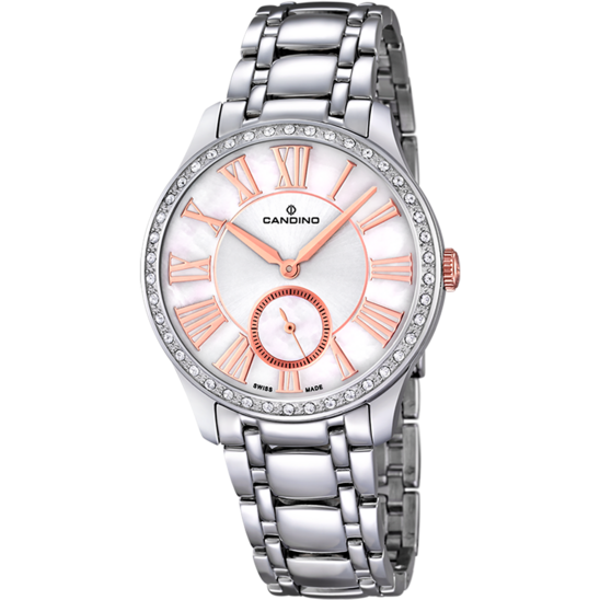 Swiss Women's CANDINO watch, white. Collection LADY CASUAL. C4595/1