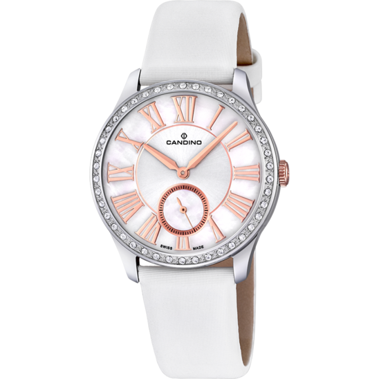 Witte Dames Zwitsers Horloge CANDINO LADY CASUAL. C4596/1