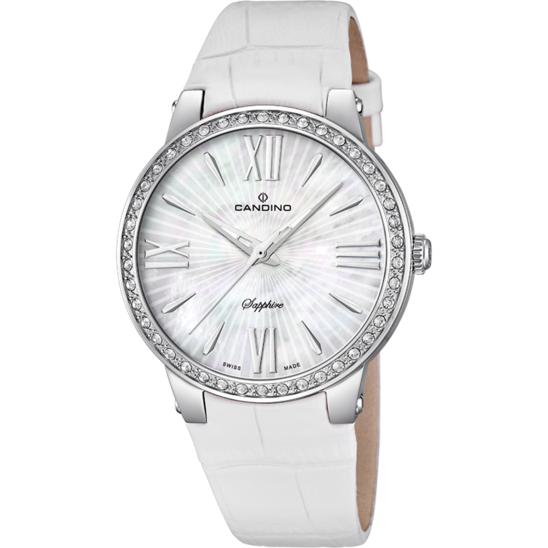 Witte Dames Zwitsers Horloge CANDINO LADY CASUAL. C4597/1