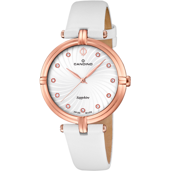 Witte Dames Zwitsers Horloge CANDINO LADY ELEGANCE. C4600/3