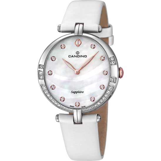 Relógio feminino CANDINO LADY ELEGANCE de cor branco. C4601/2