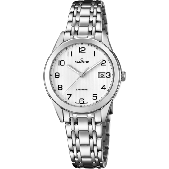 Silberner DamenSchweizer Uhr CANDINO COUPLE. C4615/1