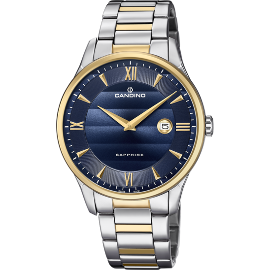 Reloj Suizo CANDINO para hombre, colección GENTS CLASSIC TIMELESS color Azul C4639/3