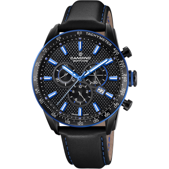 Swiss Men's CANDINO watch, black. Collection CHRONOS. C4683/2