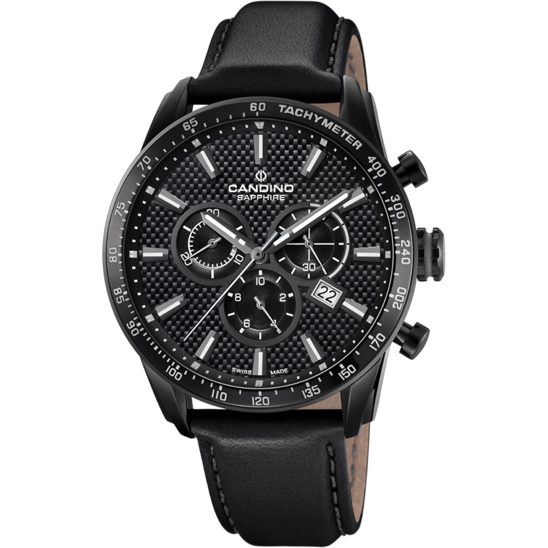 Reloj Suizo CANDINO para hombre, colección CHRONOS color Negro C4683/4