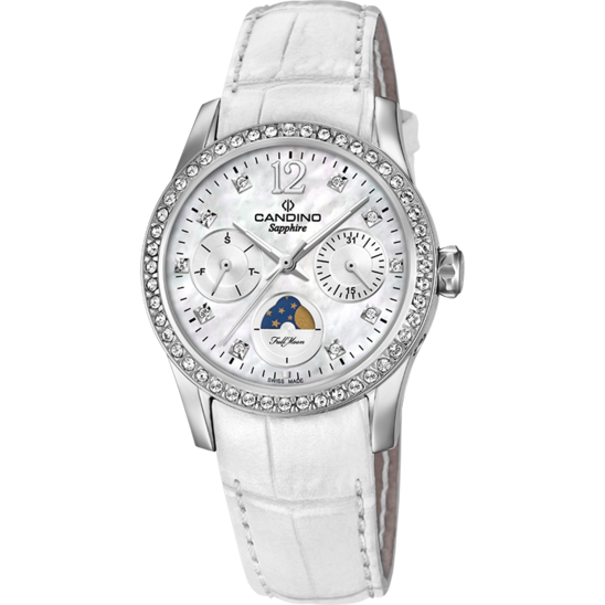 Reloj Suizo CANDINO para mujer, colección LADY CASUAL color Blanco C4684/1