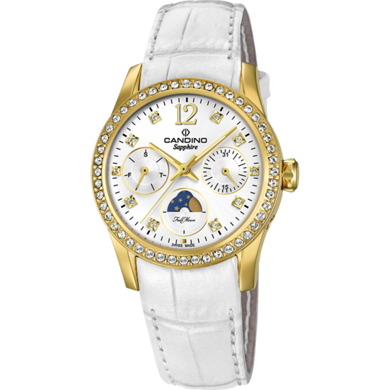 Weißer DamenSchweizer Uhr CANDINO LADY CASUAL. C4685/1