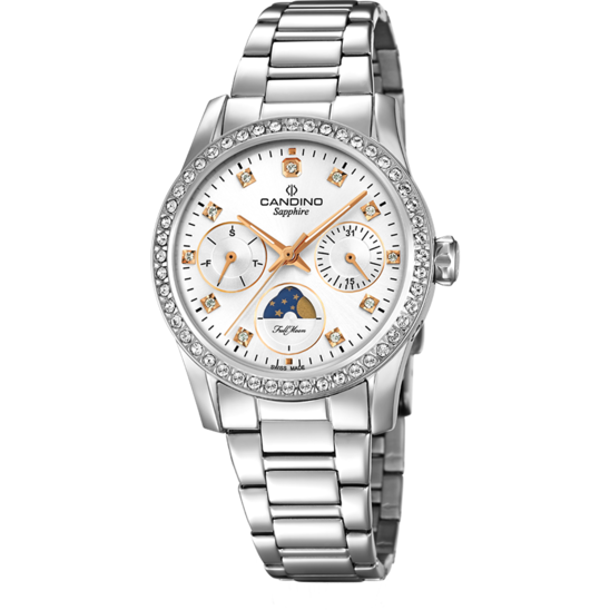 Witte Dames Zwitsers Horloge CANDINO LADY CASUAL. C4686/1