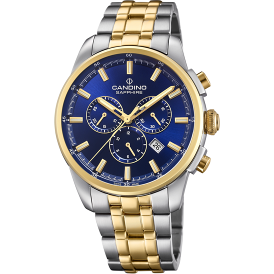 Blauw Heren Zwitsers Horloge CANDINO CHRONOS. C4699/3