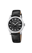 CANDINO DAMES ZWART LADY ELEGANCE LEER HORLOGE ARMBAND C4736/4