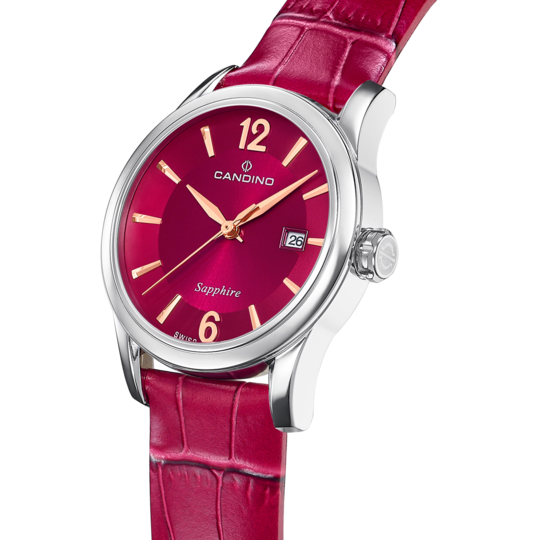Reloj Suizo CANDINO para mujer, colección LADY ELEGANCE color Burdeos C4736/3