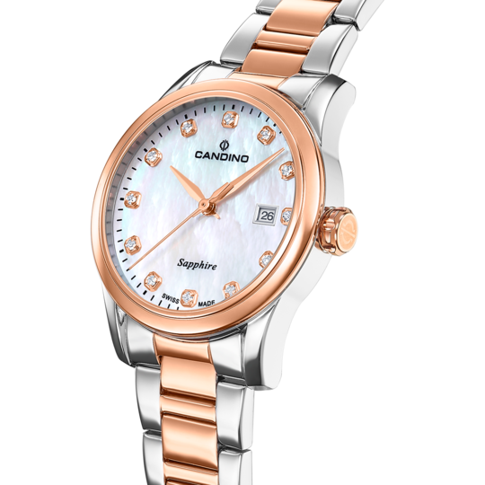 Swiss Women's CANDINO watch, beige. Collection LADY ELEGANCE. C4739/1