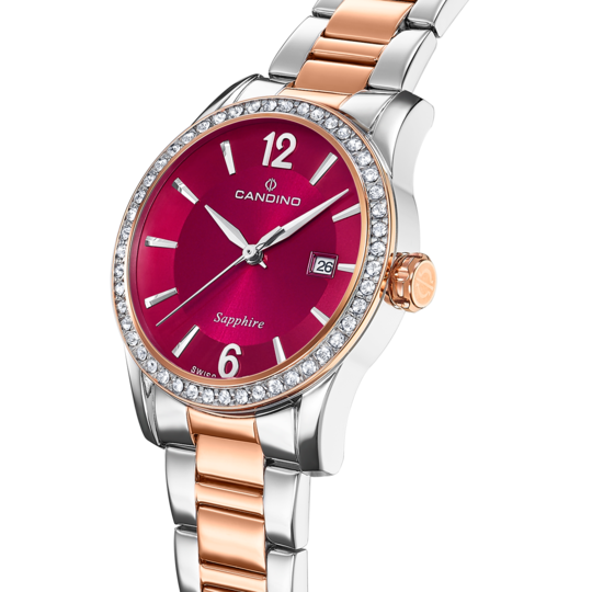 Reloj Suizo CANDINO para mujer, colección LADY ELEGANCE color Burdeos C4741/3