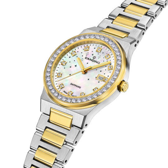 Swiss Women's CANDINO watch, pearlescent white. Collection CONSTELLATION. C4750/1