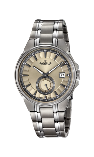 Swiss Men's CANDINO watch, beige. Collection TITANIUM. C4604/2