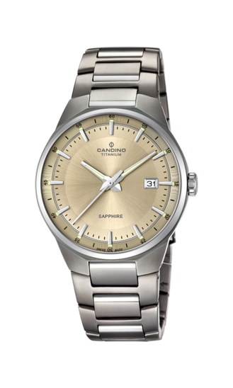 Beige Heren Zwitsers Horloge CANDINO TITANIUM. C4605/2