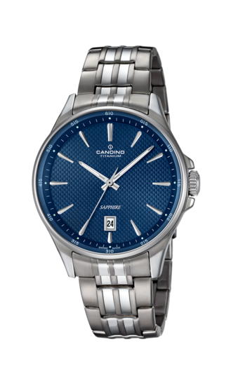 Blauer MännerSchweizer Uhr CANDINO TITANIUM. C4606/2