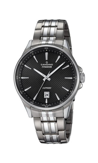 Zwarte Heren Zwitsers Horloge CANDINO TITANIUM. C4606/4