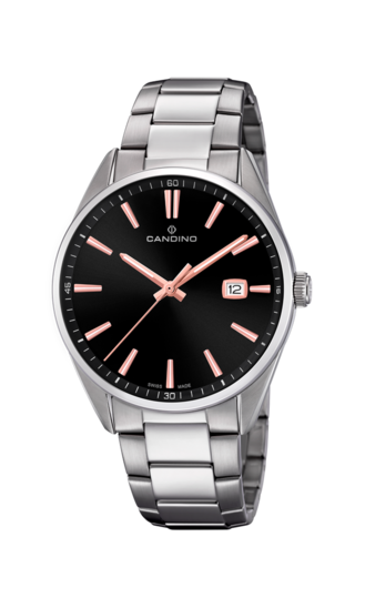 Zwarte Heren Zwitsers Horloge CANDINO GENTS CLASSIC TIMELESS. C4621/4