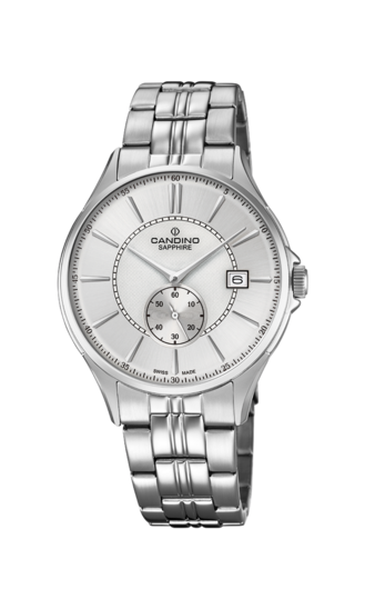 Zilveren Heren Zwitsers Horloge CANDINO GENTS CLASSIC TIMELESS. C4633/1