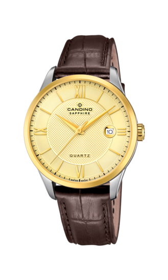 Swiss Men's CANDINO watch, beige. Collection COUPLE. C4708/A