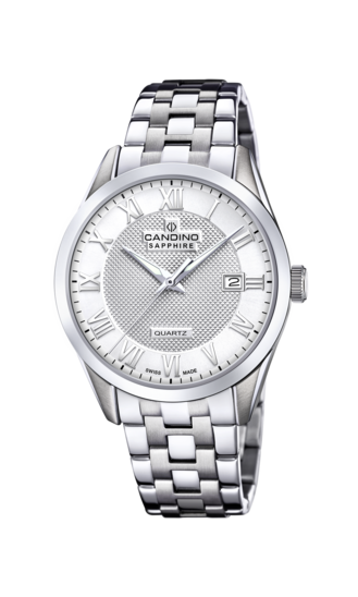 Zilveren Heren Zwitsers Horloge CANDINO COUPLE. C4709/B
