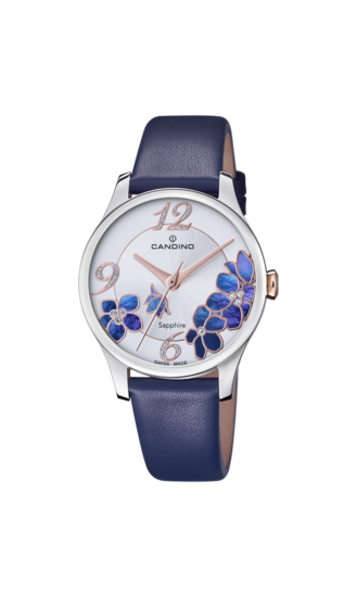 Relógio feminino CANDINO LADY ELEGANCE de cor azul. C4720/5